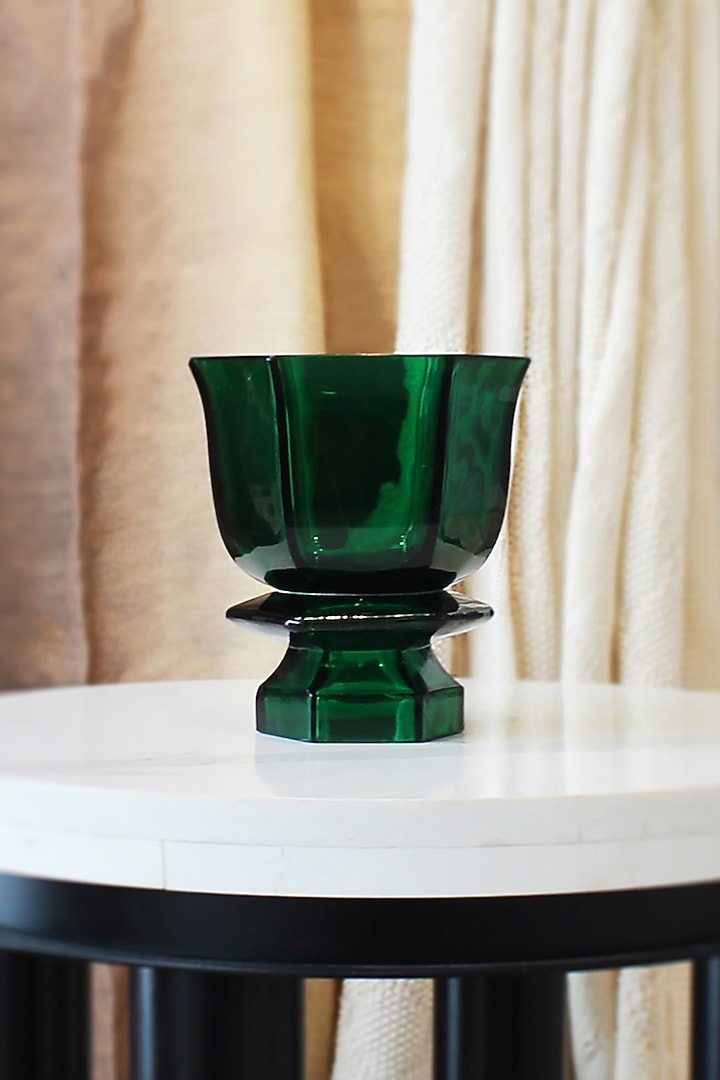 Green Opal Snow Glass Fruit Bowl  by IZZHAAR at Pernia's Pop Up Shop
