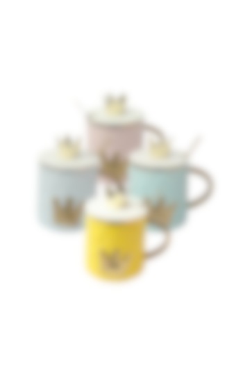 Multi Ceramic Mug (Set of 4) by IZZHAAR at Pernia's Pop Up Shop