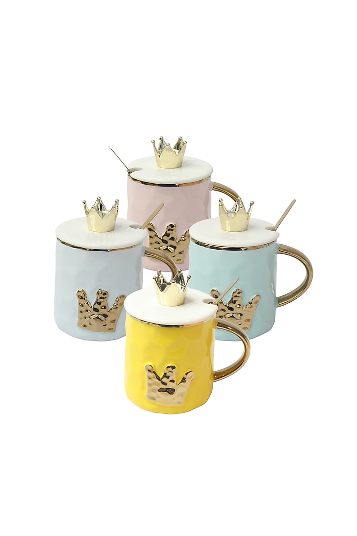Multi Ceramic Mug (Set of 4) by IZZHAAR at Pernia's Pop Up Shop