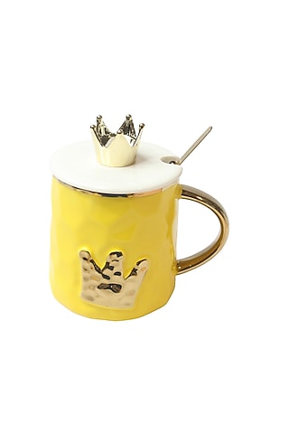 Yellow Ceramic Mug by IZZHAAR
