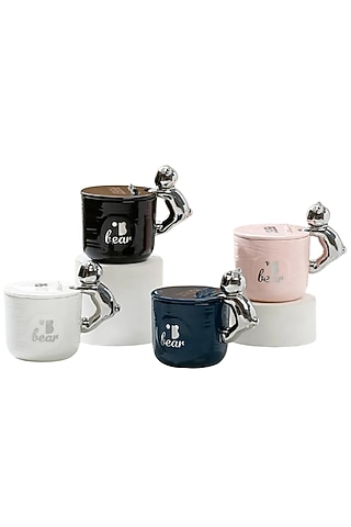 Multi Ceramic Mug (Set of 4) by IZZHAAR