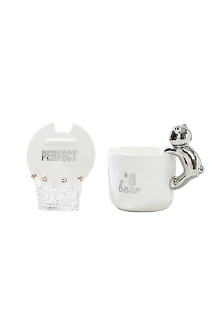 White Ceramic Mug by IZZHAAR