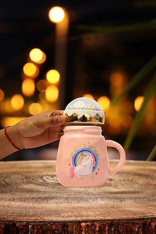 Pink Ceramic Mug by IZZHAAR