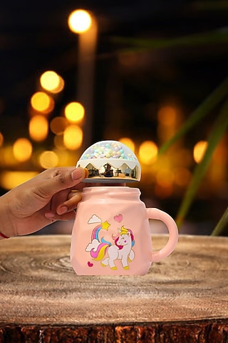 Pink Ceramic Mug by IZZHAAR