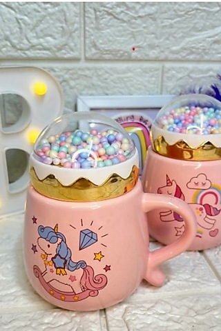 Pink Ceramic Mug by IZZHAAR