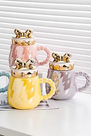 Multi Ceramic Mug (Set of 4) by IZZHAAR