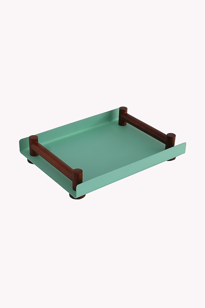 Silver Tin & Wood Trays by IZZHAAR at Pernia's Pop Up Shop