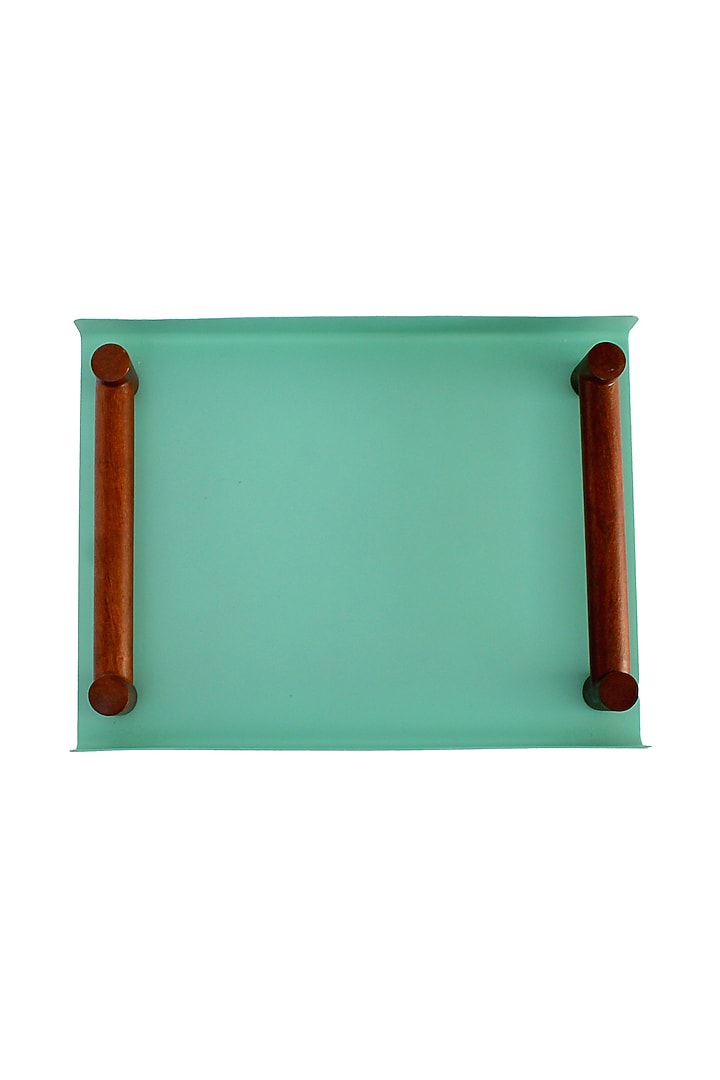 Silver Tin & Wood Trays by IZZHAAR at Pernia's Pop Up Shop