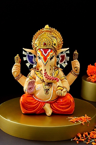 Multi-Colored Resin Ganesha Idol by IZZHAAR