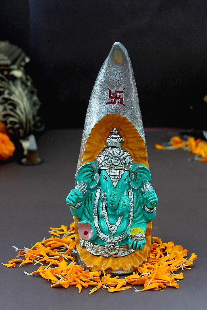 Multi-Colored Resin Ganesha Idol by IZZHAAR
