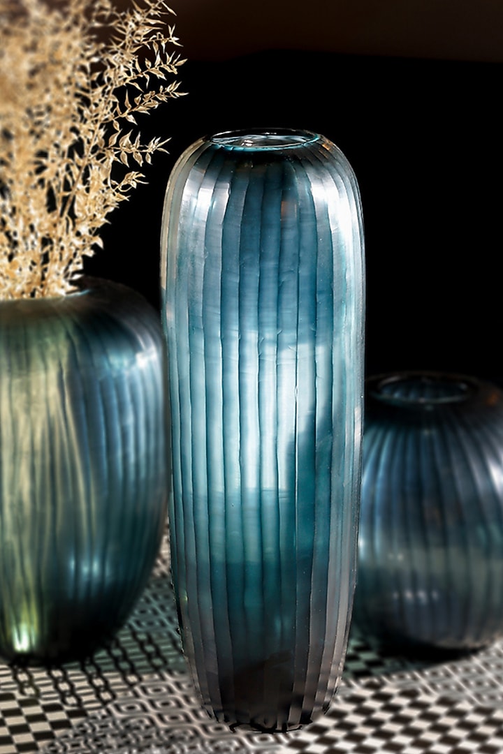 Midnight Snow Glass Vase by IZZHAAR at Pernia's Pop Up Shop
