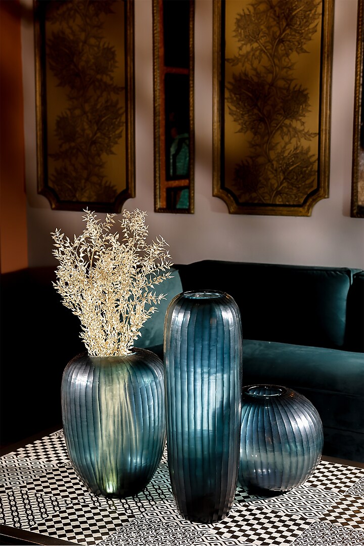 Midnight Snow Glass Vase by IZZHAAR at Pernia's Pop Up Shop