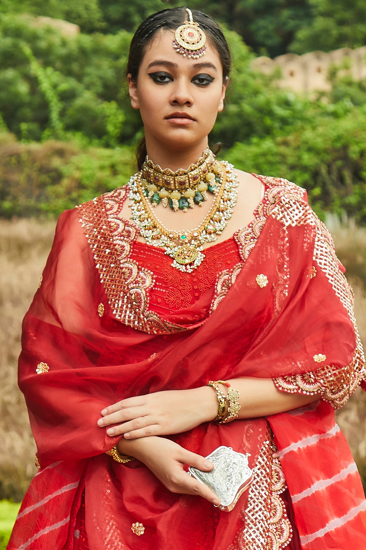 Buy Blue & Red Lehenga Choli Sets for Women by Ghumar Online | Ajio.com