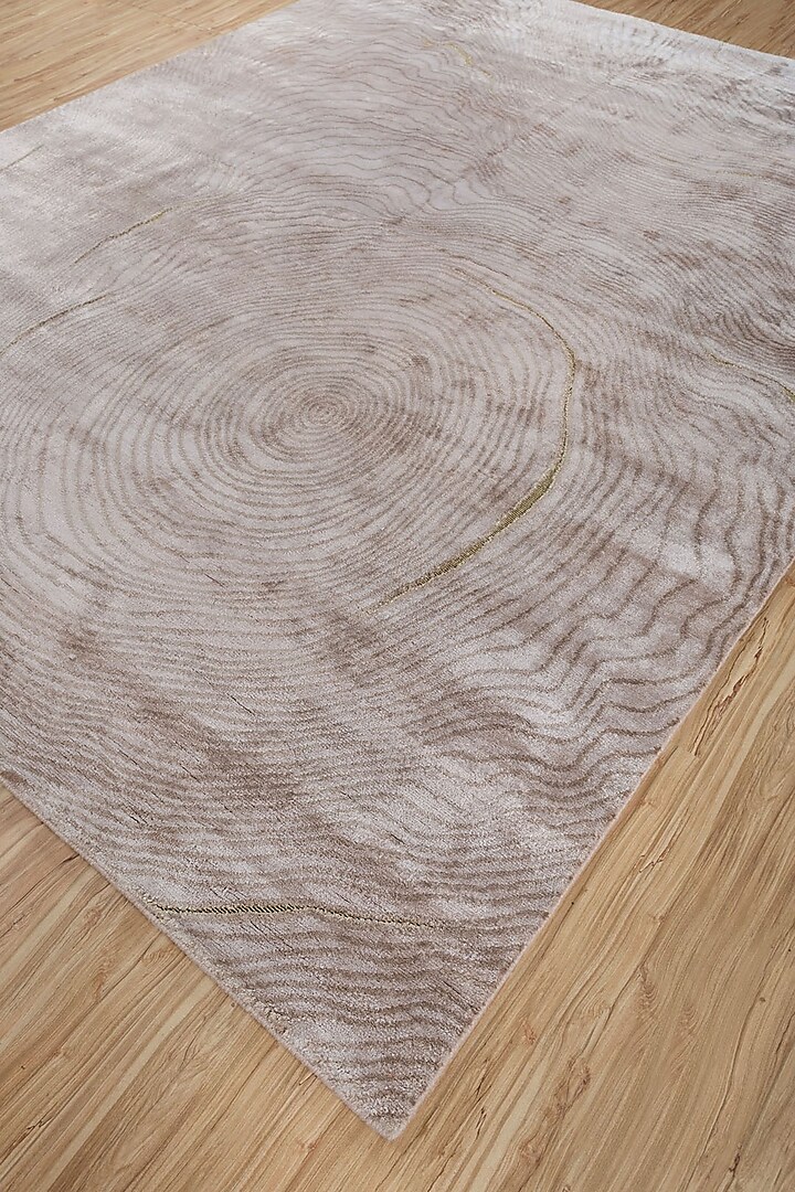 Light Coffee & Natural Beige Bamboo Silk Area Rug by Jaipur Rugs