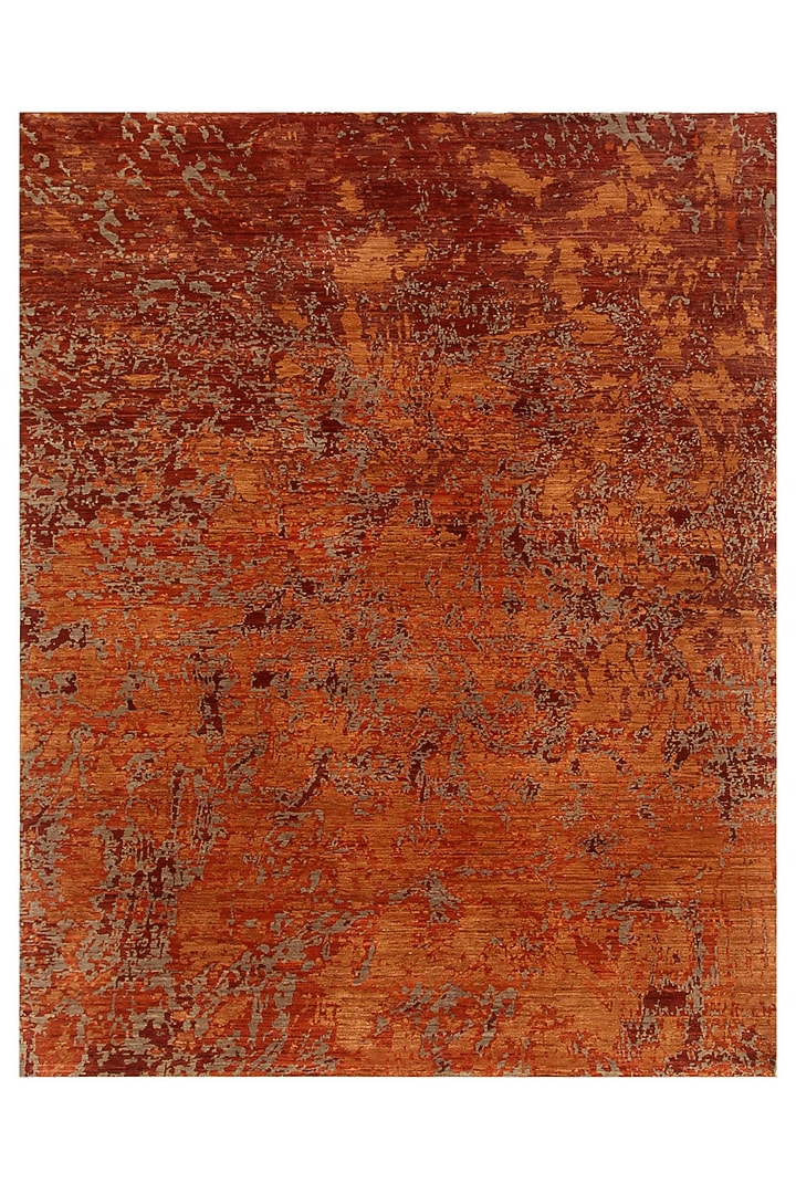 Red Orange Wool Rug by Jaipur Rugs at Pernia's Pop Up Shop