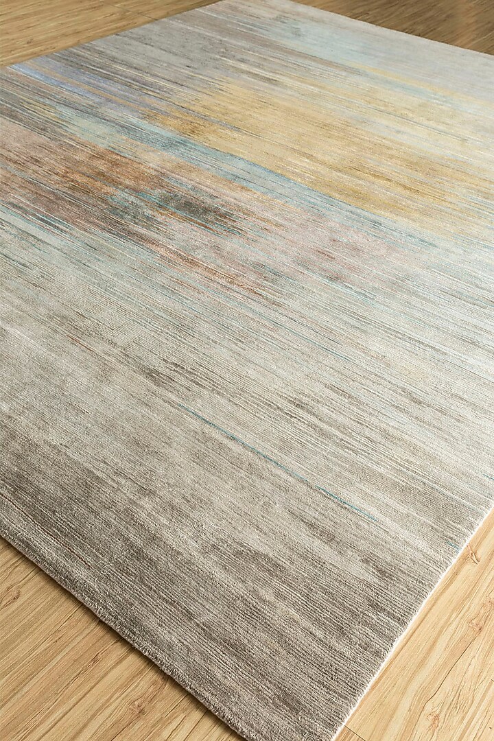 Antique White & Light Sea Mist Handspun Silk Area Rug by Jaipur Rugs at Pernia's Pop Up Shop