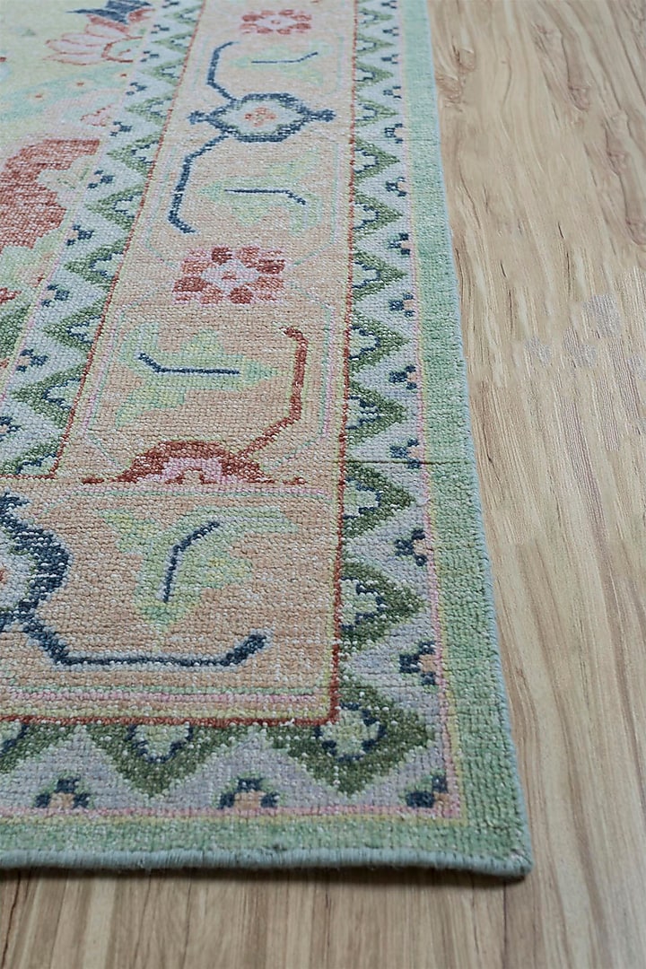 Jade Green Hand Knotted Wool Rug by Jaipur Rugs at Pernia's Pop Up Shop