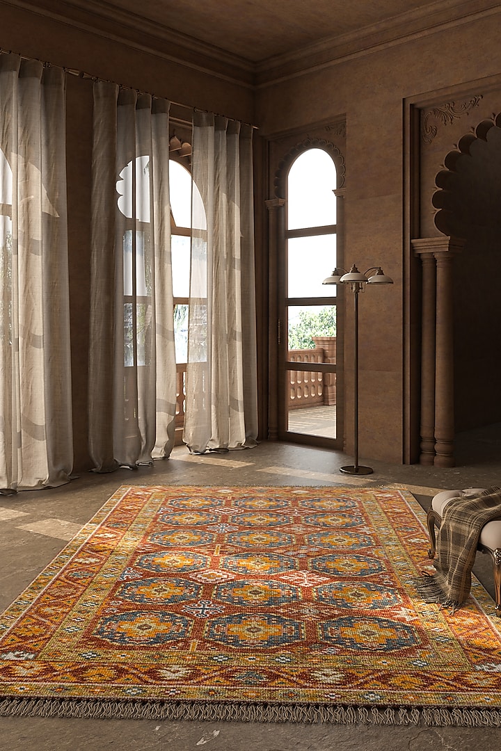 Navajo Red Hand Knotted Wool Rugs by Jaipur Rugs at Pernia's Pop Up Shop