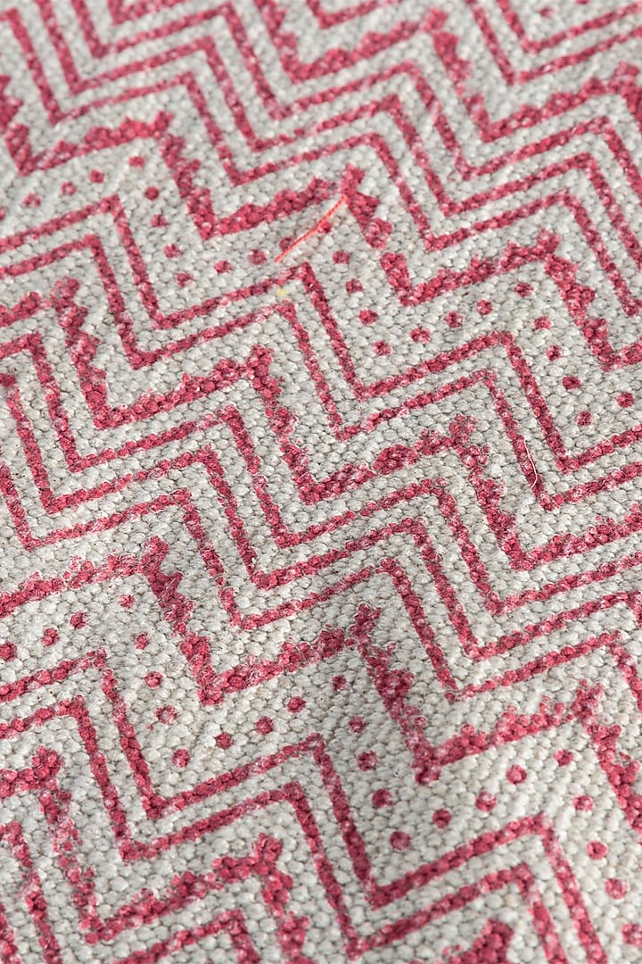 White Chevron Pattern Rug by Jaipur Rugs at Pernia's Pop Up Shop