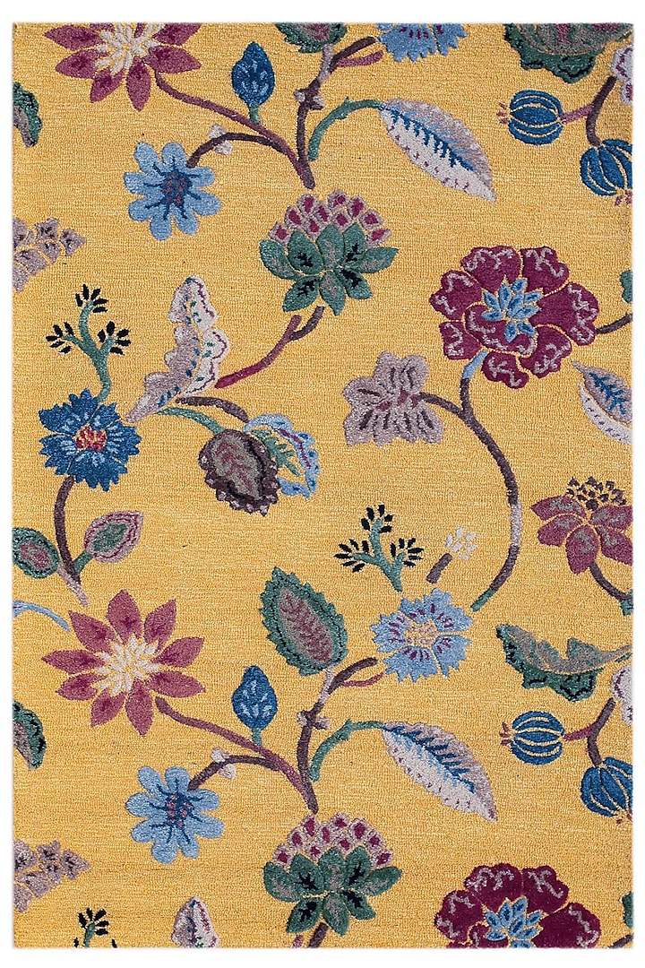 Mango & Soft Coral Wool Rug by Jaipur Rugs