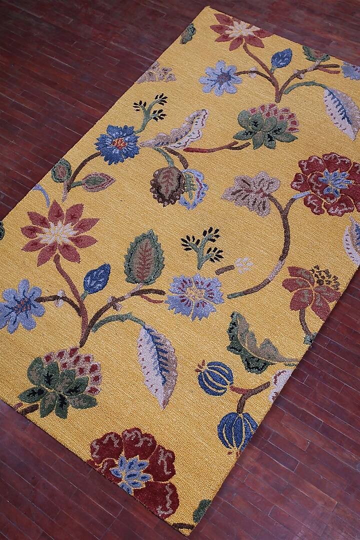 Mango & Soft Coral Wool Rug by Jaipur Rugs at Pernia's Pop Up Shop