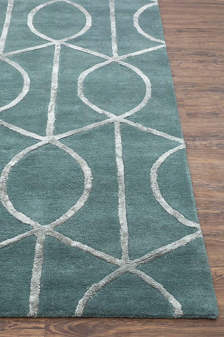 Seaside Blue & Medium Grey Wool Rug by Jaipur Rugs at Pernia's Pop Up Shop