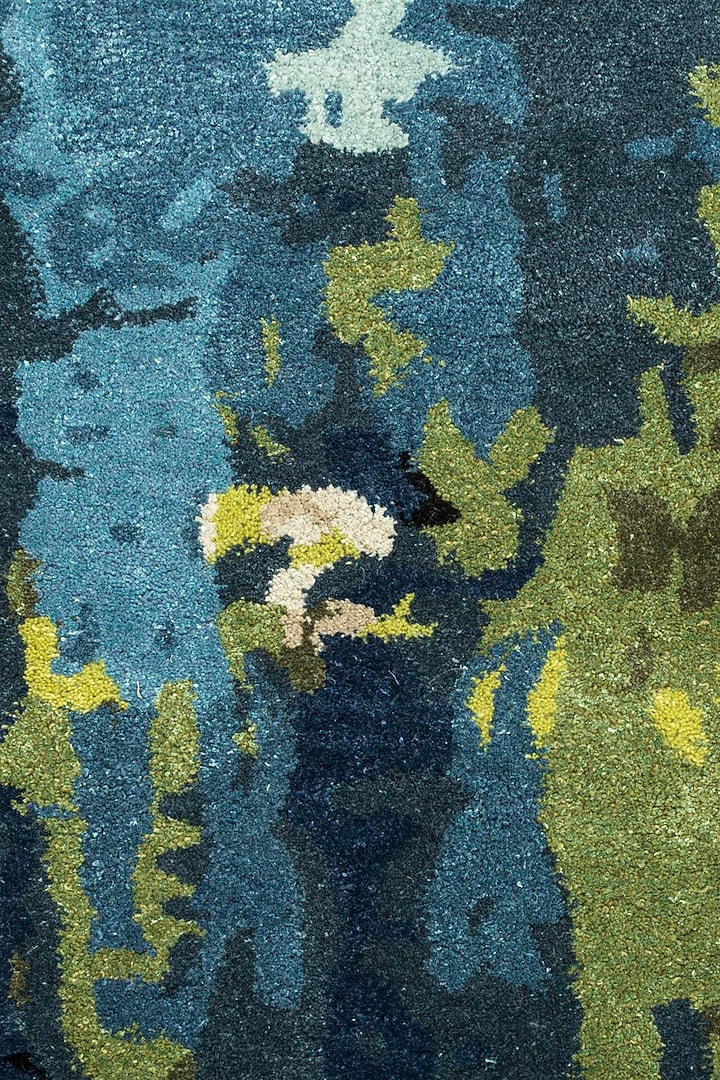 Ensign Blue & Wasabi Wool Rug by Jaipur Rugs at Pernia's Pop Up Shop