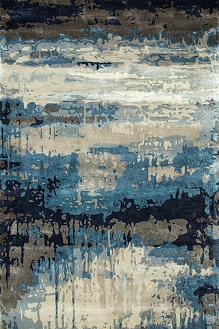 Ashwood & Ensign Blue Wool Rug by Jaipur Rugs