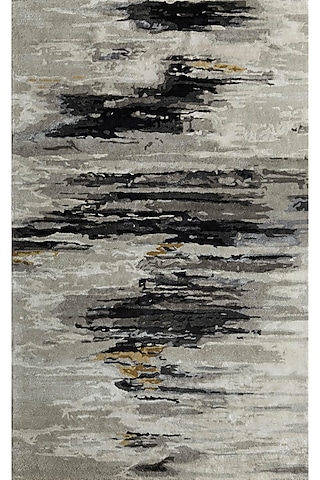 White & Black Olive Wool Rug by Jaipur Rugs