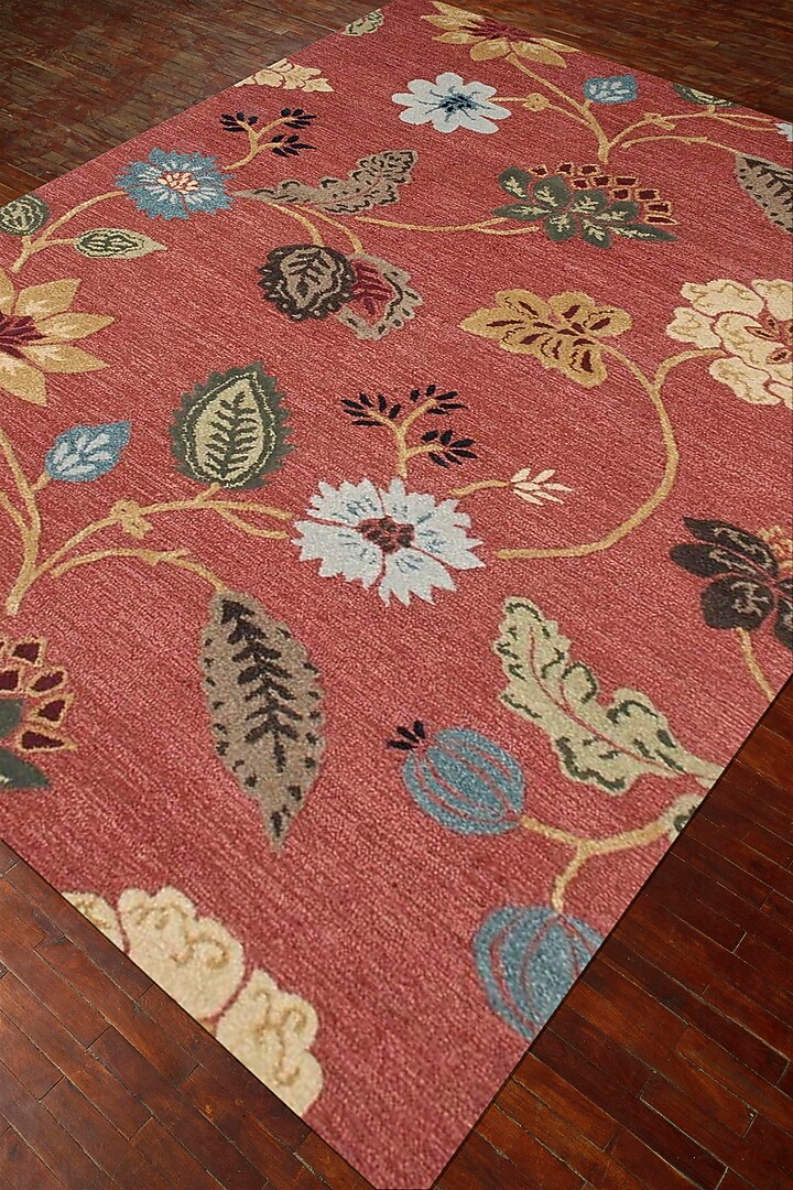 Navajo Red & Marigold Wool Rug by Jaipur Rugs at Pernia's Pop Up Shop