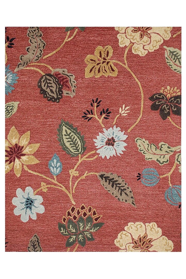 Navajo Red & Marigold Wool Rug by Jaipur Rugs at Pernia's Pop Up Shop
