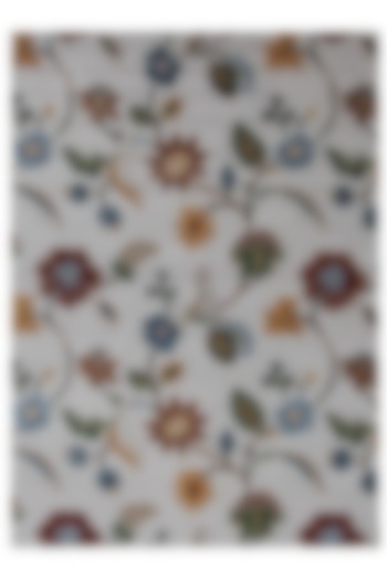 Antique White Floral Wool Rug by Jaipur Rugs