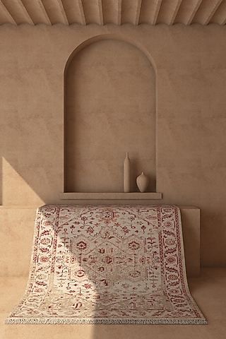 Antique White Hand Knotted Wool Rug by Jaipur Rugs