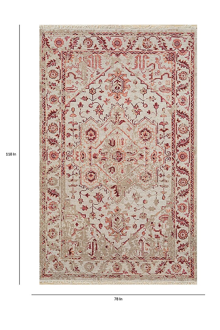 Antique White Hand Knotted Wool Rug by Jaipur Rugs at Pernia's Pop Up Shop