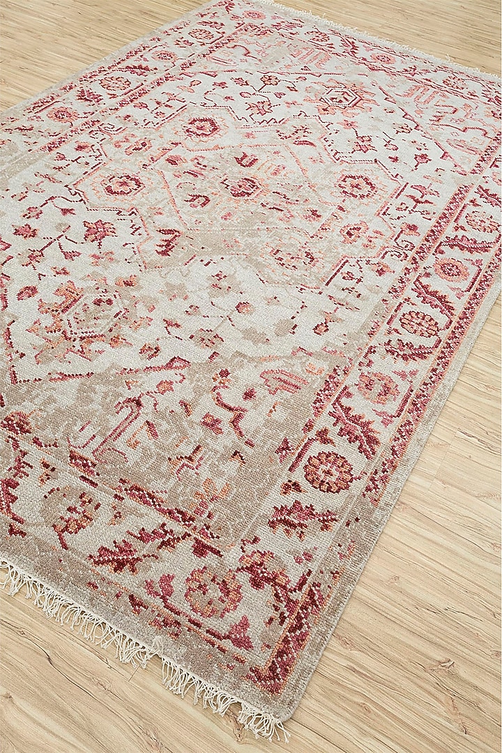 Antique White Hand Knotted Wool Rug by Jaipur Rugs at Pernia's Pop Up Shop