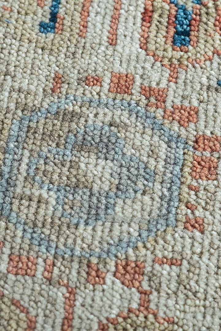 Dusky Blue White Hand Knotted Wool Rug by Jaipur Rugs at Pernia's Pop Up Shop