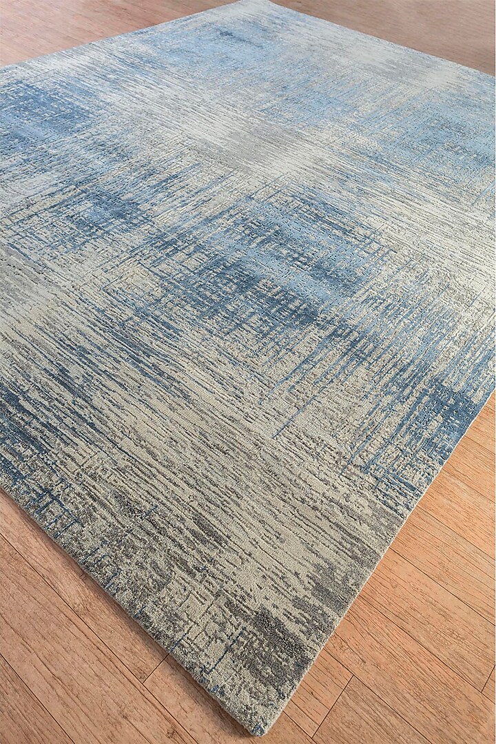 Soft Grey Wool Hand Knotted Rug by Jaipur Rugs at Pernia's Pop Up Shop