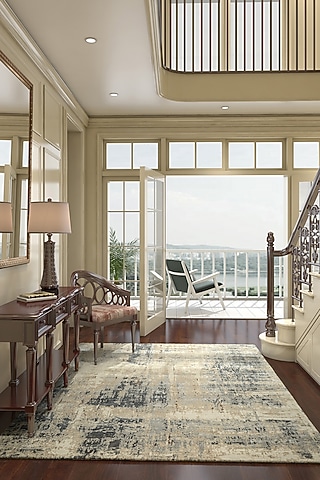 Ivory Wool Hand Knotted Rug by Jaipur Rugs