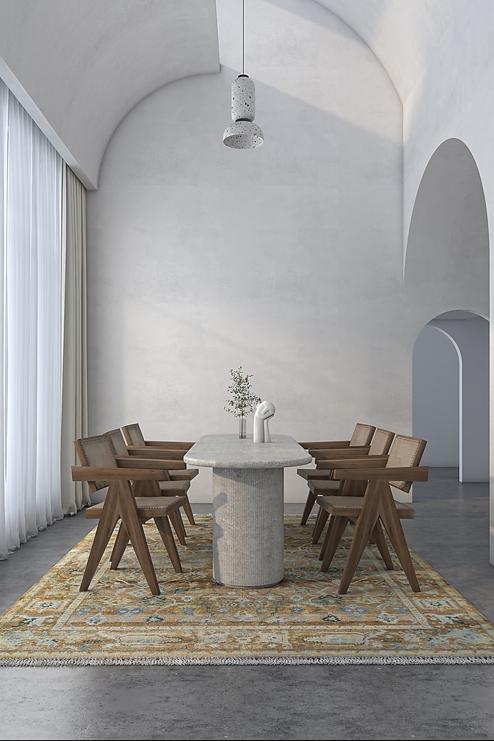 Apricot Handknotted Wool Rug by Jaipur Rugs at Pernia's Pop Up Shop