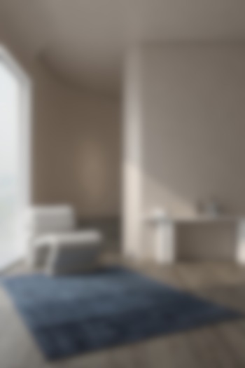 Navy Blue Handwoven Viscose Yarn Rug by Jaipur Rugs at Pernia's Pop Up Shop