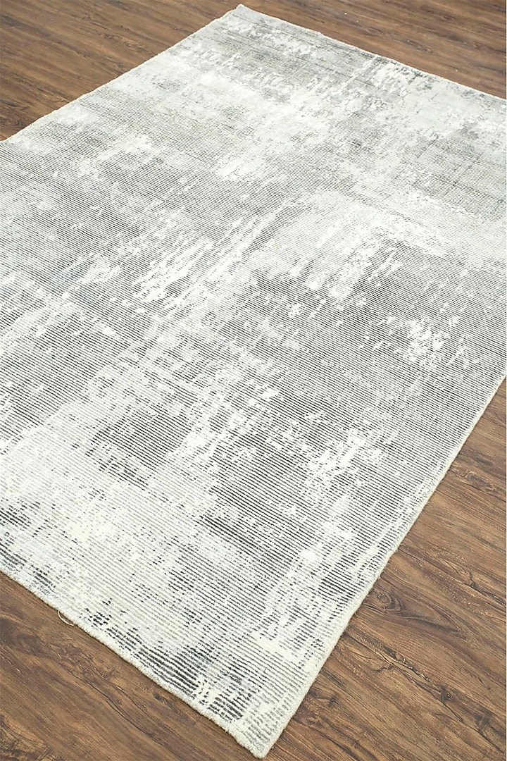 Natural Slate Viscose & Wool Handwoven Rug by Jaipur Rugs at Pernia's Pop Up Shop