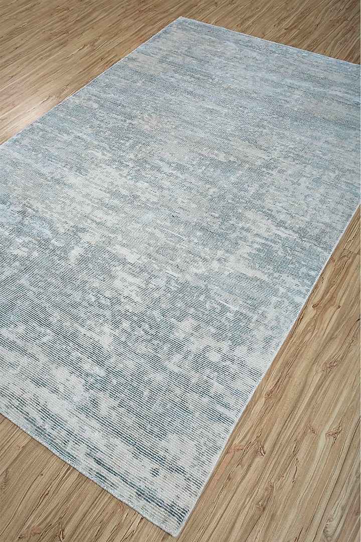 Blue Bell Viscose & Wool Handwoven Rug by Jaipur Rugs at Pernia's Pop Up Shop