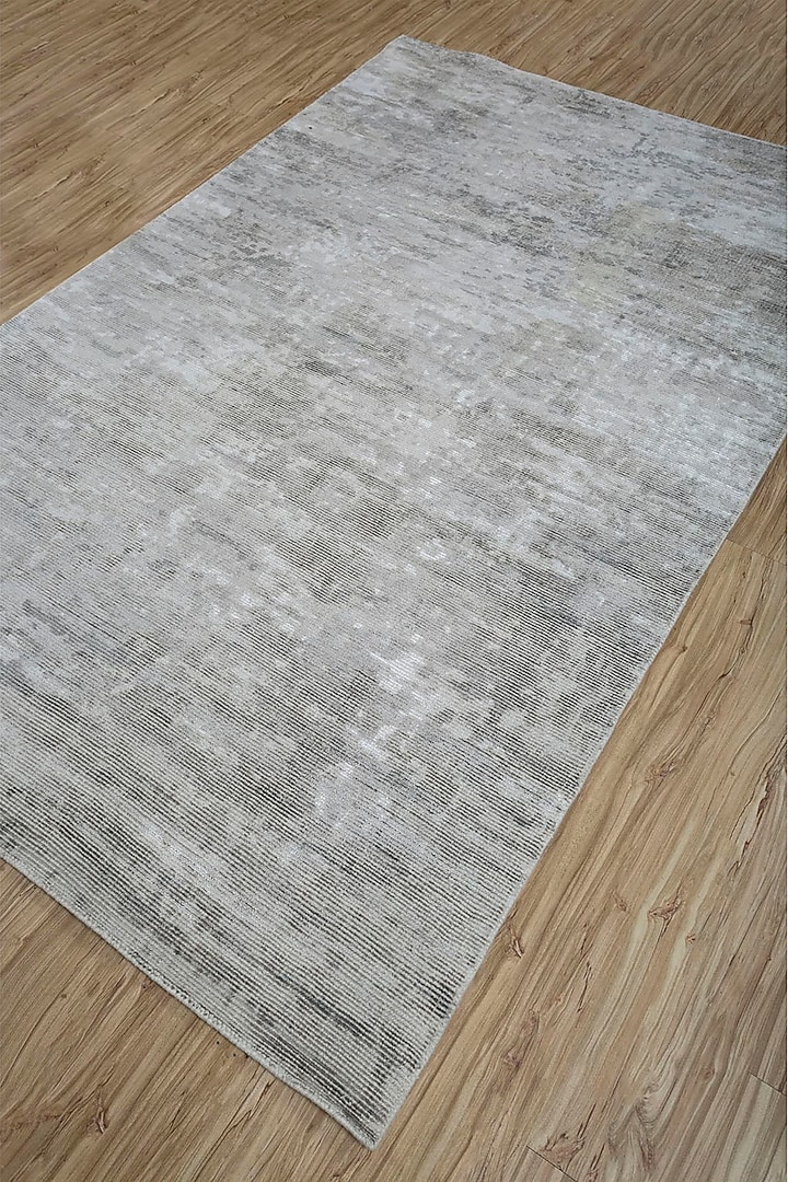 Dark Ivory Wool & Viscose Handwoven Rug by Jaipur Rugs at Pernia's Pop Up Shop