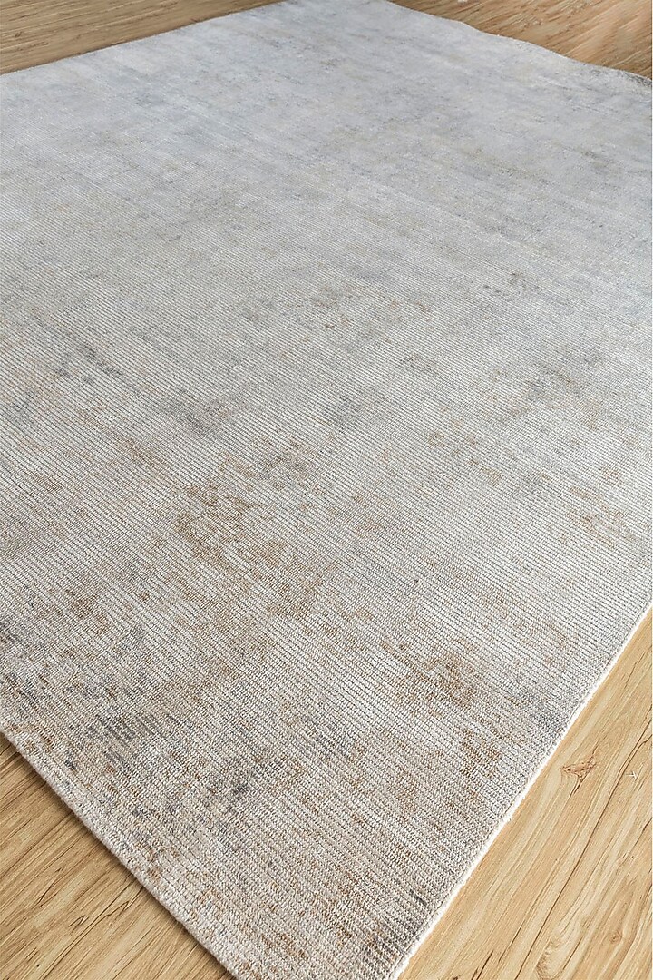 Silver Blue Wool & Viscose Handwoven Rug by Jaipur Rugs at Pernia's Pop Up Shop