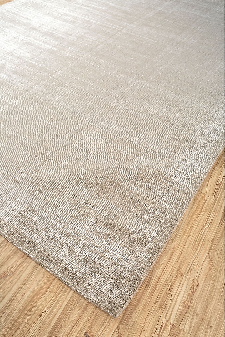 Beige Viscose & Wool Handwoven Rug by Jaipur Rugs at Pernia's Pop Up Shop
