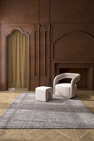 Dark Shadow Viscose & Wool Handwoven Rug by Jaipur Rugs