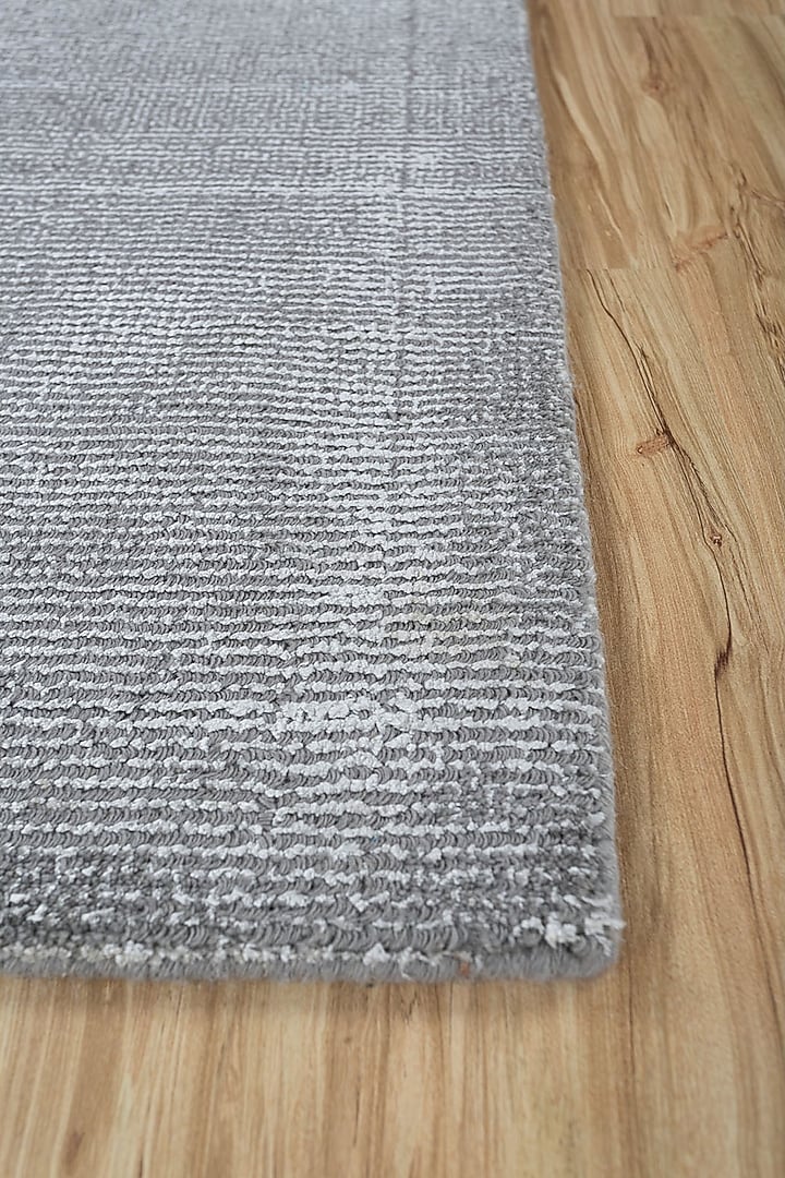 Smoke Grey Viscose & Wool Handwoven Rug by Jaipur Rugs at Pernia's Pop Up Shop