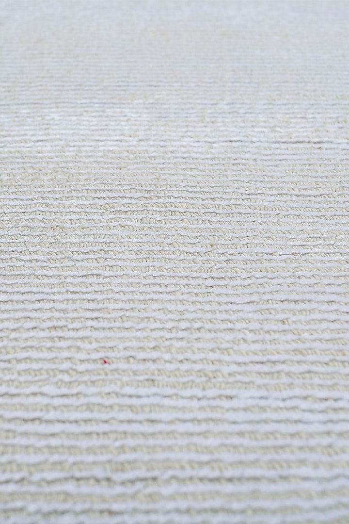 White Wool & Viscose Handwoven Rug by Jaipur Rugs at Pernia's Pop Up Shop