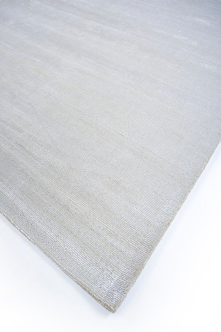 White Wool & Viscose Handwoven Rug by Jaipur Rugs at Pernia's Pop Up Shop
