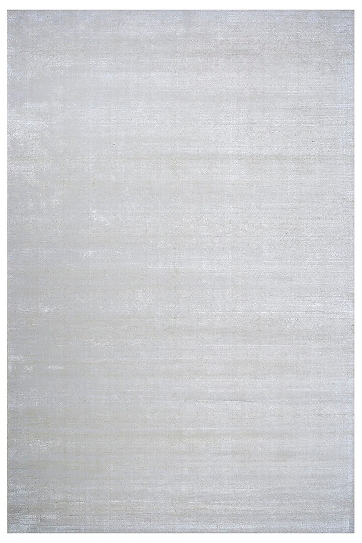 White Wool & Viscose Handwoven Rug by Jaipur Rugs at Pernia's Pop Up Shop